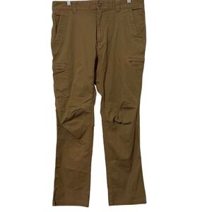 Mountain Khakis Beige Flint Utility Cargo Ripstop Outdoor Pants Mens 34 x 32